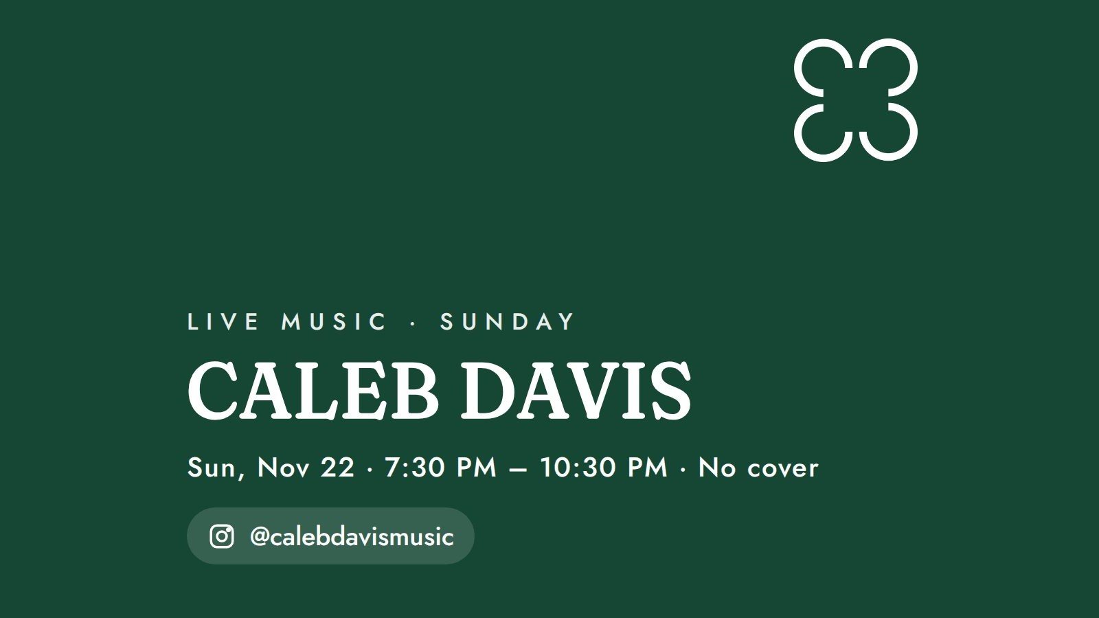 Cover photo for Live Music: Caleb Davis